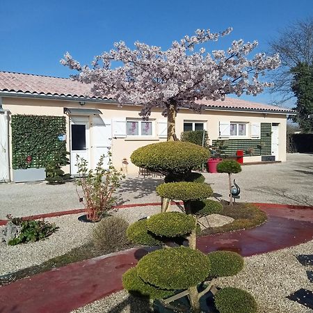 Une Pause Quelque Part Au Jardin Des Erables Et Des Niwakis Saint-Medard-de-Guizieres Buitenkant foto