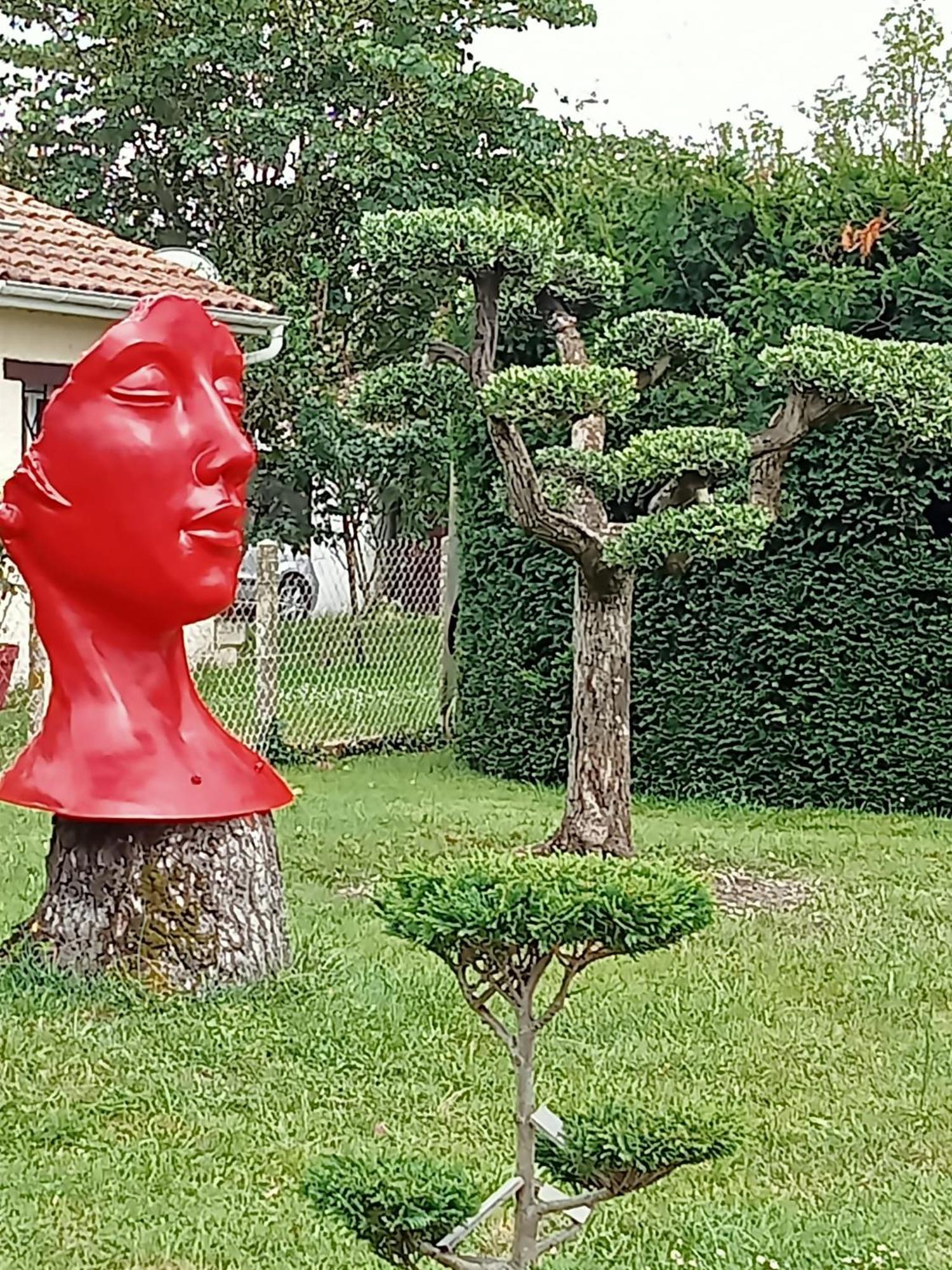 Une Pause Quelque Part Au Jardin Des Erables Et Des Niwakis Saint-Medard-de-Guizieres Buitenkant foto